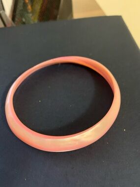 Pink Resin Dome Bangle Bracelet - Women Jewelry